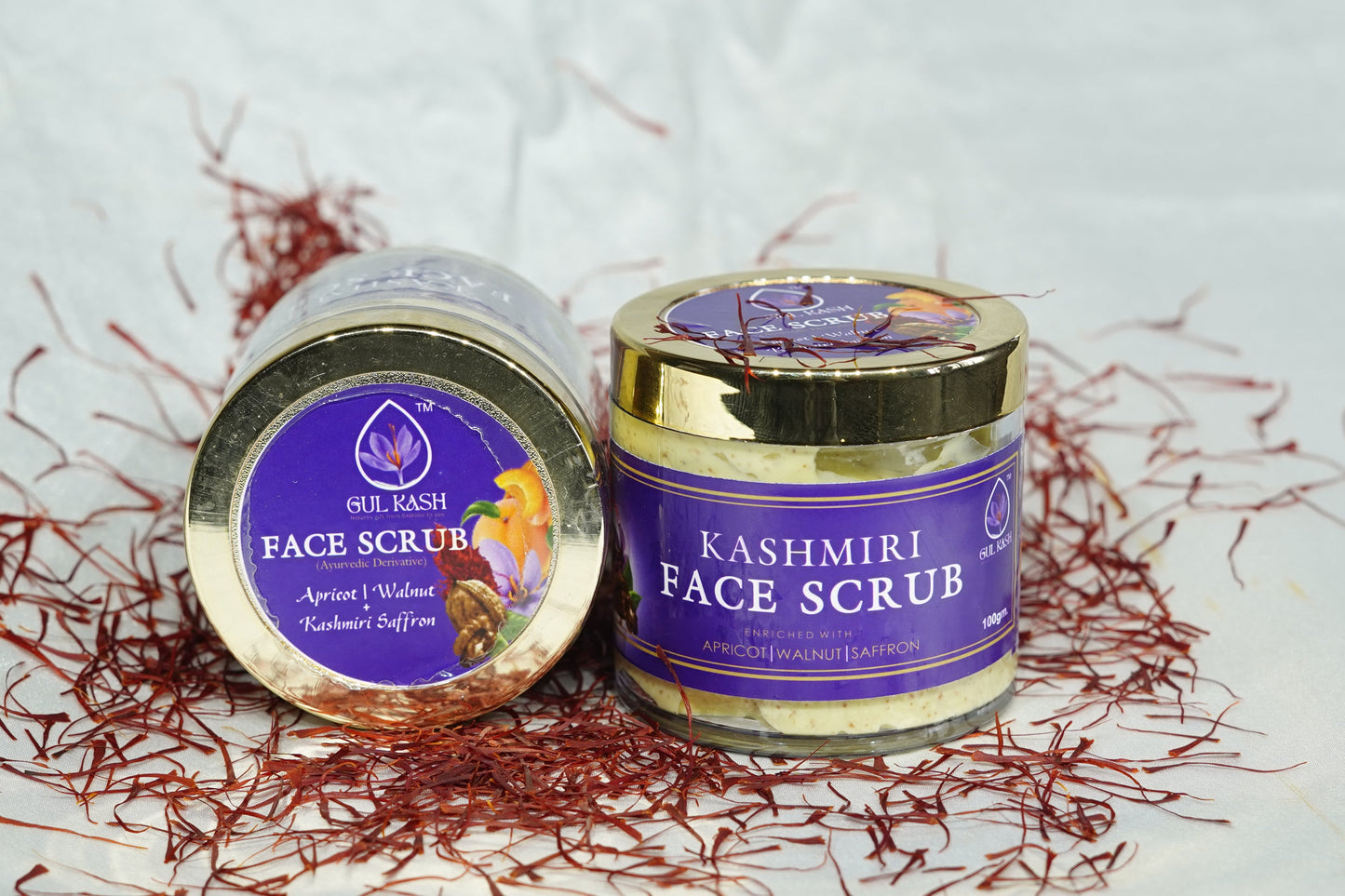 KASHMIRI FACE SCRUB WITH APRICOT, WALNUT, SAFFRON