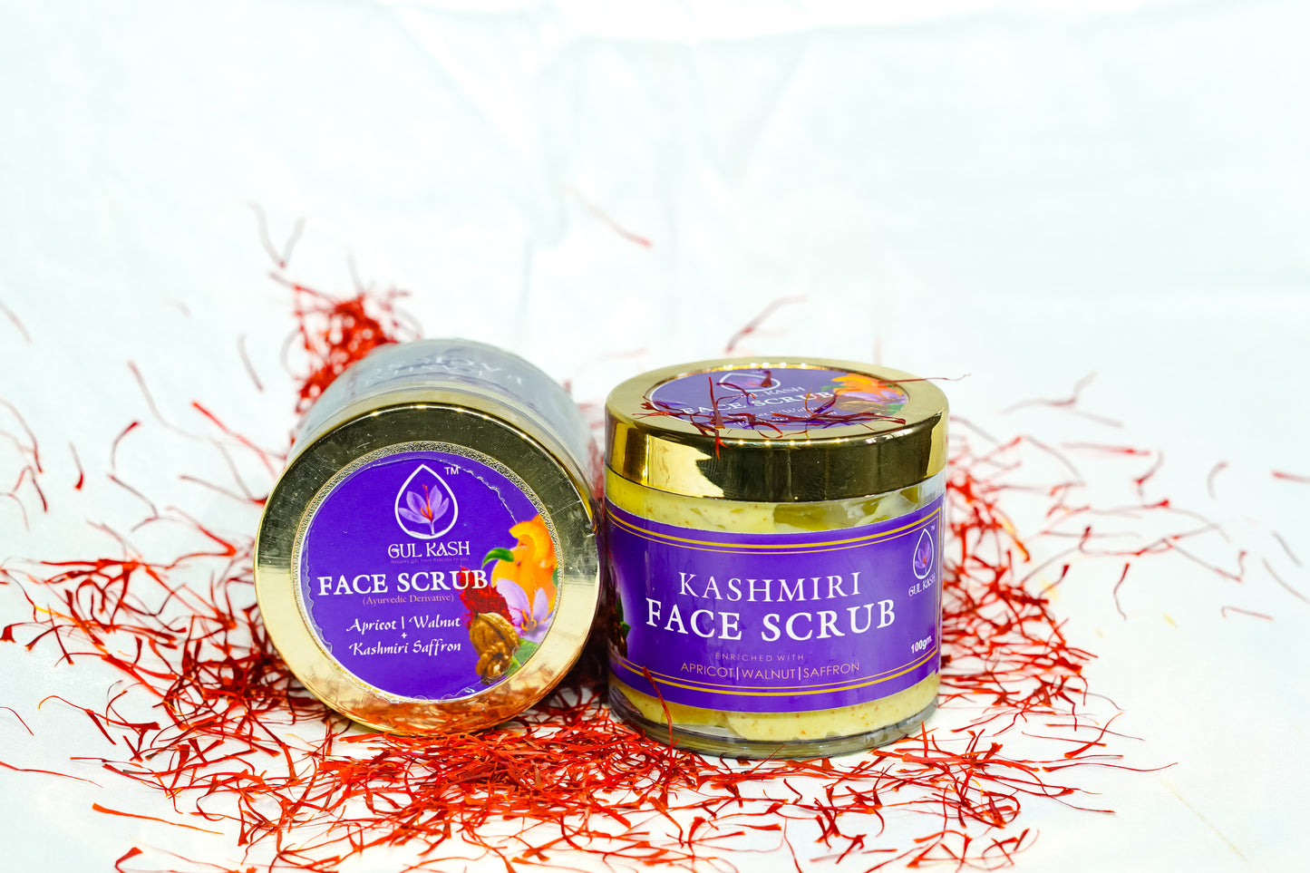 KASHMIRI FACE SCRUB WITH APRICOT, WALNUT, SAFFRON
