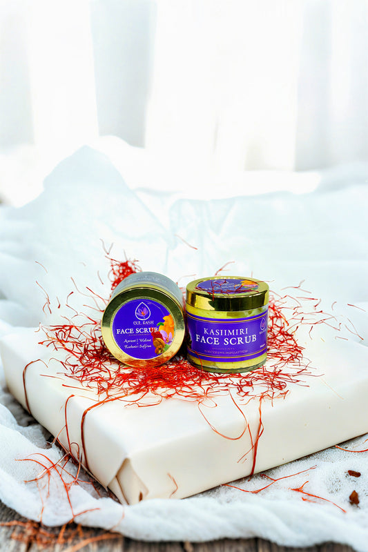 KASHMIRI FACE SCRUB WITH APRICOT, WALNUT, SAFFRON